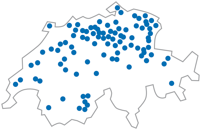 Over 300 customers throughout switzerland